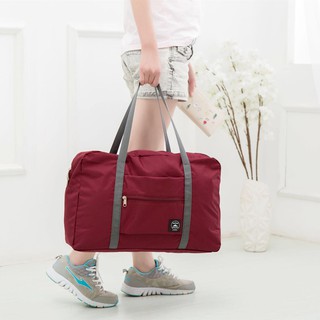 KFY# Fashion Wind Blows Folding Carry Bag Travel bag Foldable Nylon Zipper WaterProof Luggage Bag