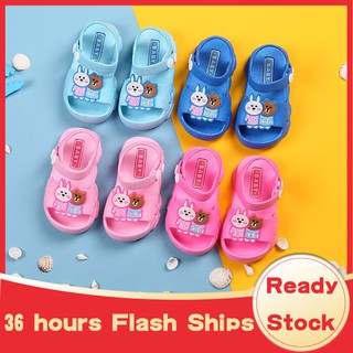 Summer non-slip sandals for boys and girls, cartoon sandals for children aged 0-3