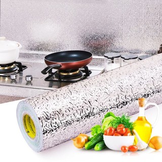40x100cm Kitchen Oil Aluminum Foil Kitchen Stove Cabinet Self-adhesive Wall Sticker Wallpaper (7)