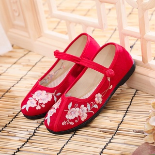 2021 National Wind Embroidered Shoes Soft Flat Low Heel Shoes Hanfu. 999