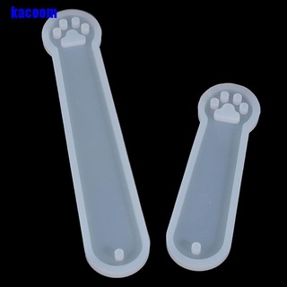KA DIY Cat Paw Bookmark Silicone Mold With Holes Epoxy Resin Jewelry Craft Making