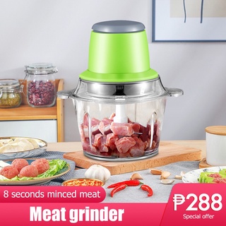 ✑Meat grinder 2L capacity Kitchen mincer Stainless steel blade Multifunctional electric mixer~