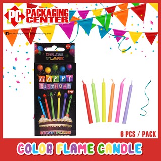 Happy Birthday Color Flame Candle by 6pcs per pack, COD Nationwide!