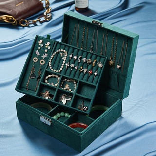Velvet jewelry storage box multi-layer earring earring earring gift box ring jewelry box