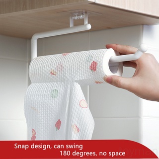 Tissue Storage Rack Plastic Paper Roll Holder Wall Mounted Adjustable Towel Hanger for Kitchen Bathroom toyman