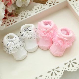 I love Dad Cute Newborn Baby Socks Infant Cotton Ankle Bow Socks Baby Girls Princess Lace Floral Shoes Sock
