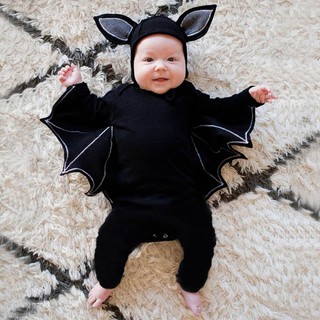 tracymic Toddler Newborn Baby Boys Girls Halloween Cosplay Costume Romper Hat Outfits Set