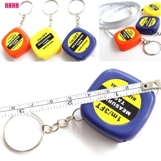 [WYL]Style New Mini Keychain Key Ring Easy Retractable Tape Measure Pull Ruler 1M