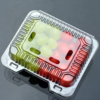 100pcs strawberry rectangular clamshell box for fruits and veggies disposable