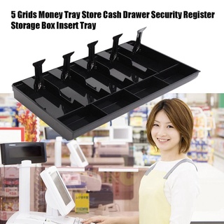 [131] 5 Grids Money Tray Store Cash Drawer Security Register Storage Box Insert Tray