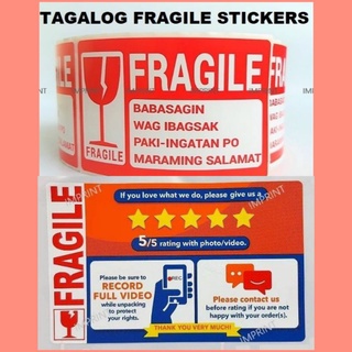 FRAGILE STICKER ALL IN ONE NEW FRAGILE STICKER WITH 5 STAR RATING 225 STICKERS PER ROLL