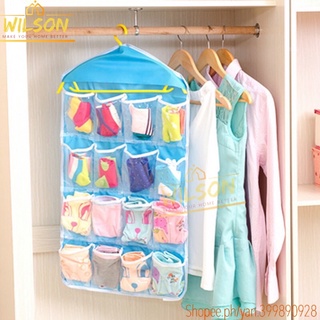 WILSON ★ ZH456 16 Grids Wardrobe hanging bras socks shoe toys organizer (no hanger include) (1)