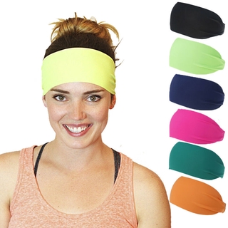 New Sport Hair Band Elastic Wide Blend Non Slip Sweatband Headband Yoga Exercise Running Sport Athletic Headband Hair Sweatband