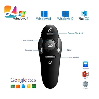 USB 2.4GHz Wireless PPT PowerPoint Presenter Pointer Clicker Laser Remote Control With Battery
