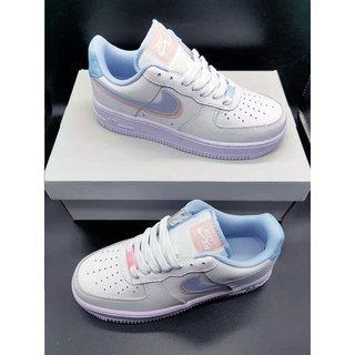 air force 1 white/blue Nike shoes for man and women with box and paperbag