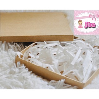 6 x 6 x 1 inches Kraft/ Colored Boxes with White Shredded Paper Fillers (1)