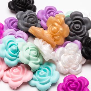 5Pc Silicone Rose Flower Fixer Food Grade Material BPA Free for Baby