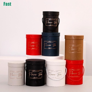 [Interfunfast] 1Pcs Round Flower Paper Boxes Lid Hug Bucket Packaging Box Gift Storage Boxes [Hot]