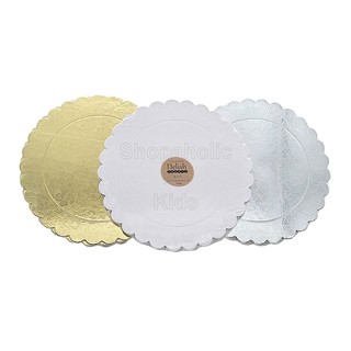 Delish Treats Cake Board Round Scalloped 8 inch (Pack of 5pcs) s4kph cakeboard boards drum laminated