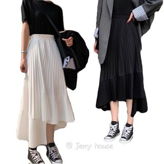 Irregular chiffon skirt Korean style high waist A-line skirt cake skirt