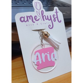 Personalized Keycharms Keychains by Amethyst (Brush Strokes Design)