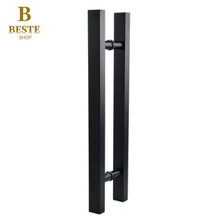 Heavy duty stainless steel frosted black push pull door handle glass door wood door handle grab bar