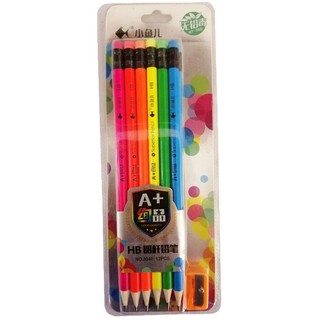 12 Pcs Assorted Color Pencil Set School Supplies With Eraser