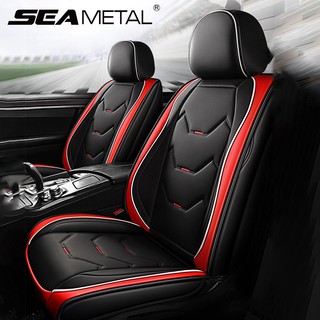 SEAMETAL Four Season Car Seat Cover Set PU Leather Auto Chairs Cushion Protector Pad Universal Fit for SUV Sedan Car Interior Accessories