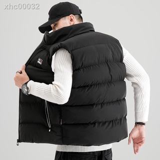 Autumn Winter Vest Men's Jacket Korean Version Trendy Sleeveless Warm Waistcoat Couple Down Cotton