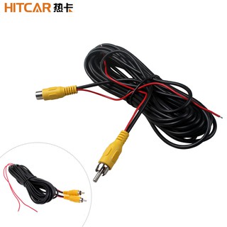 RCA Male Female Car Reverse Rear View Parking Camera Video Extension Cable Cord with Trigger Wire 5
