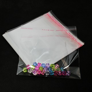 100/200pcs Multi Size Option Clear Transparent Seal Opp Plastic Bag Packages Adhesive Bag Resealable Poly Material