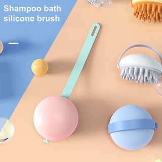 Head Washing Brush Scalp Massage Comb Elastic Airbag TPR Bath Shower Scrubbing Tool, White kitchentool (1)
