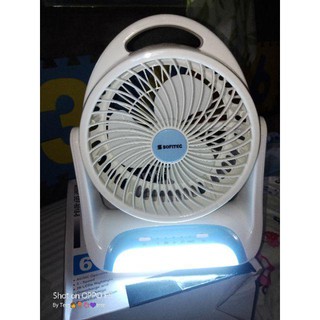 3in1 Portable Electric Fan 6'' AC/DC Rechargeable Fan with Led Light Sofitec SEF-9018-6 Cooling Fan (7)