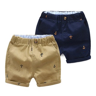 Summer Boy Shorts Toddler Casual Anchor Pattern Short Pants Trousers Outfits (1)