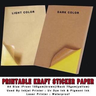 (100pcs)Printable Kraft Sticker Paper A4/100pcs/105gsm (1)