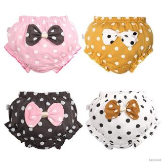 BBWORLD Baby Girl Cotton Cute Breathable Soft Dot Print Underwear Panties Briefs with Bowknot