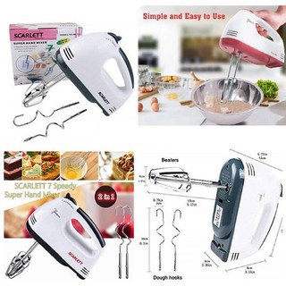 [Aileen] Scarlett Portable 7 Speed Professional Baking Electric Hand Mixer Professional (3)