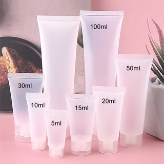 [24Hs Delivery] Matte 20/30/50/100ml Refillable Empty Bottle Tube Clear Cosmetic Container Travel Beauty Bottles
