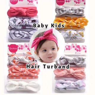 Baby kids fashion hair turband (3pcs in 1set)
