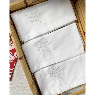 Letter M set of 6 pcs table napkin-NON COD for custom made letters