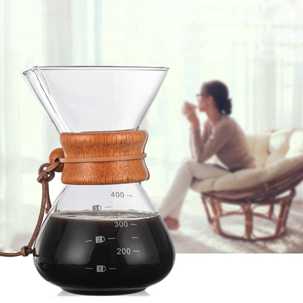 Coffee Pots Filter Glass Brewer Chemex Style Coffee Maker Pot Barista Percolator