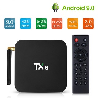TV Box TX6 Android 9.0 4GB 64GB With Youtube Netflix Preinstalled Smart TV Box WIFI Bluetooth