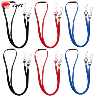 SOFTNESS 6Pcs School Supplies protection Lanyards Kids Boys Girls Breakaway Lanyard Ear Saver Holder Anti-lost Hanging Lightweight Adults protection Holder Adjustable Safety Clasp