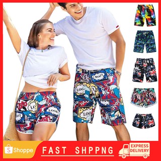 Summer sports couple beach shorts quick-drying men's and women's surf beach shorts