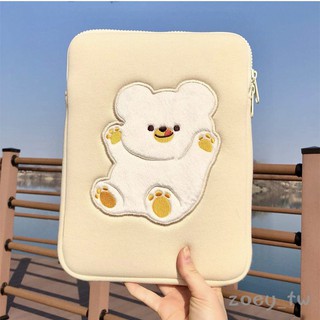 《 Zoey 》 Korean ins Cute Throw Bear Laptop Pack 37cm 40cm 43cm Tablet Storage Pack