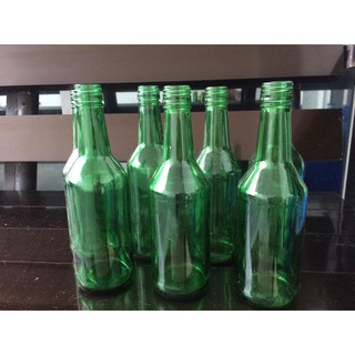 wine bottles; 350ml wine bottles; color green