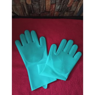 ♙Magic Silicone Dish Washing Scrubber | Sponge Rubber Gloves Kitchen Cleaning