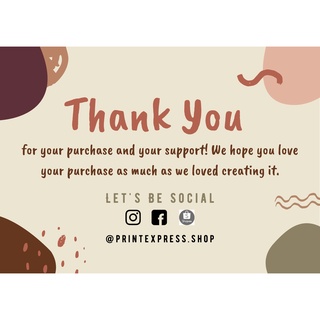 PISO PRINT THANK YOU CARD | GIVEAWAYTAGS | Business Card|