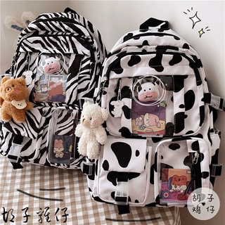 Ins Japanese Harajuku cow girl schoolbag female Korean chic large capacity backpack Student Backpack (2)