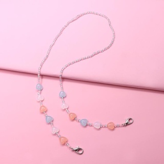 bingo Peach Heart Acrylic Beads Anti-lost Multi-purpose Mask Chain Eyeglass Chain For Adults